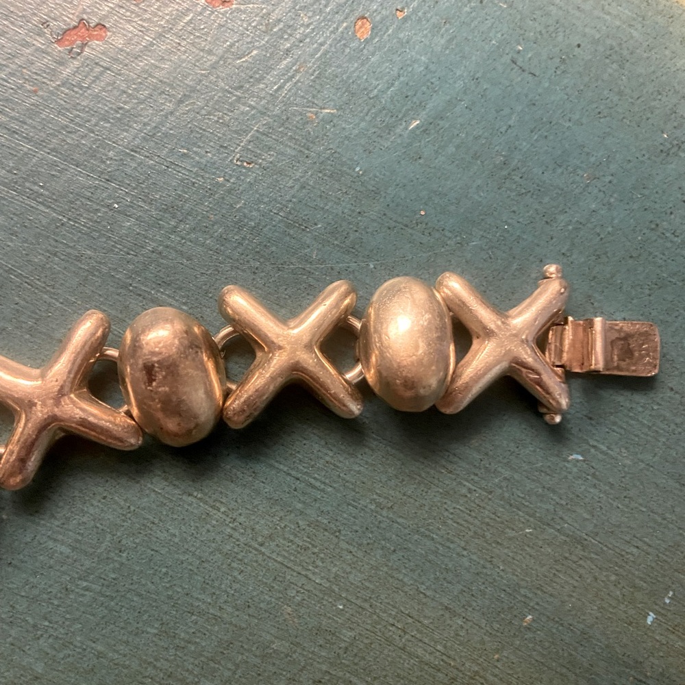 Solid Sterling Silver Xoxo Bracelet - image 2